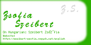 zsofia szeibert business card